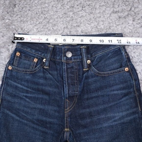 AE77 The Classic Straight Leg Jeans Women's 24 x 30 Japanese Selvedge Dark Wash - Picture 6 of 9